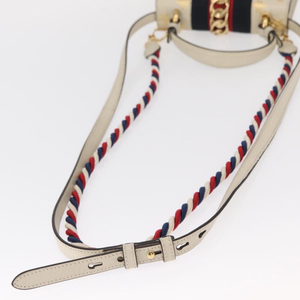 GUCCI Silvi Sherry Line Hand Bag Leather 2way Beige Gold 470270 Auth bs31644 - Picture 8 of 16